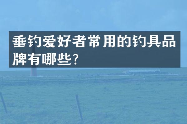 垂钓爱好者常用的钓具品牌有哪些？