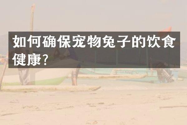 如何确保宠物兔子的饮食健康？