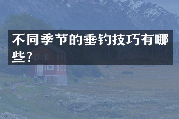 不同季节的垂钓技巧有哪些？