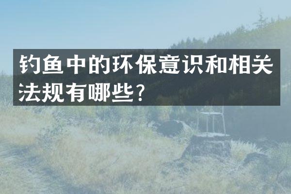 钓鱼中的环保意识和相关法规有哪些？