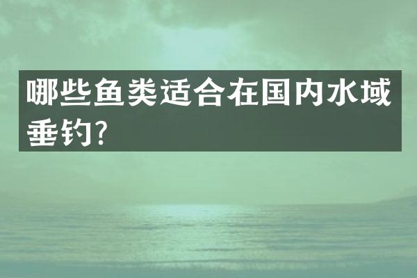 哪些鱼类适合在国内水域垂钓？