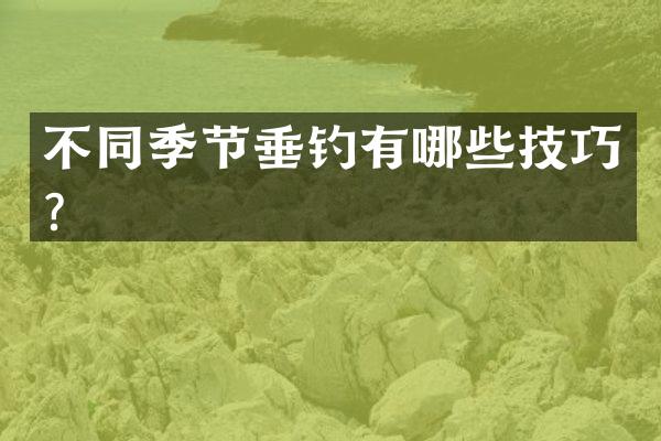 不同季节垂钓有哪些技巧？