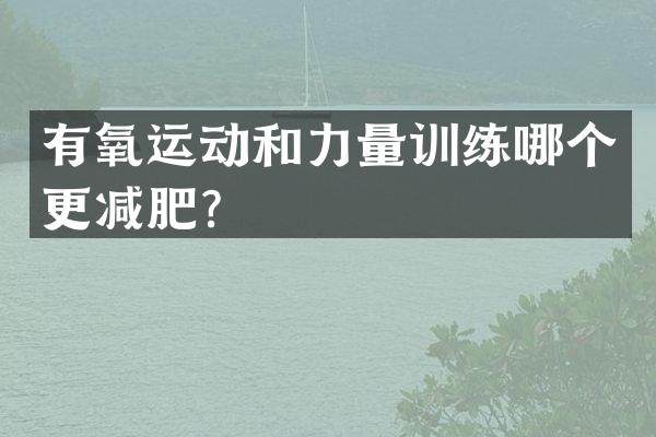 有氧运动和力量训练哪个更减肥？