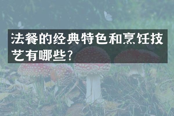 法餐的经典特色和烹饪技艺有哪些？