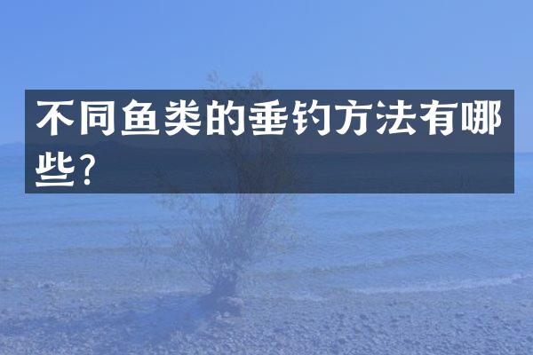 不同鱼类的垂钓方法有哪些？