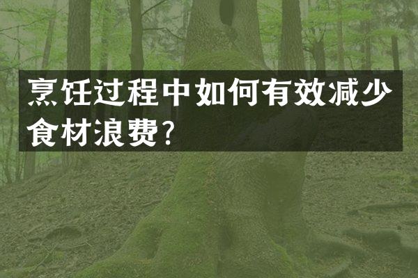 烹饪过程中如何有效减少食材浪费？