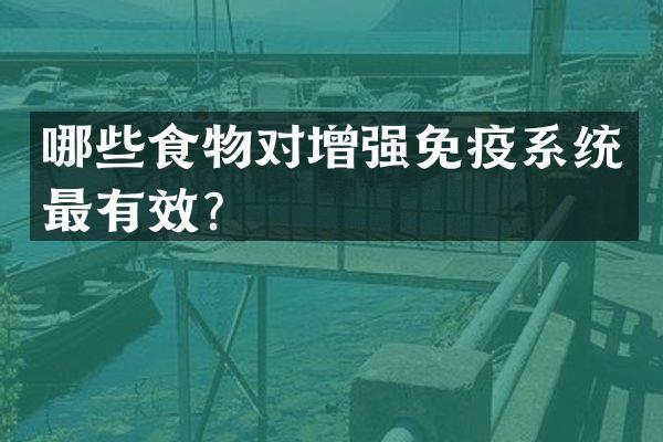 哪些食物对增强免疫系统最有效？