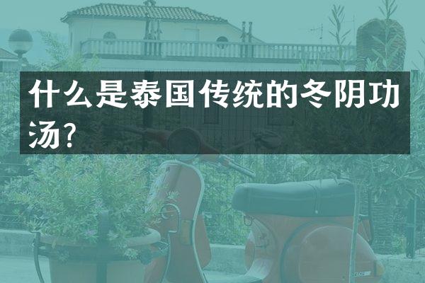 什么是泰国传统的冬阴功汤？