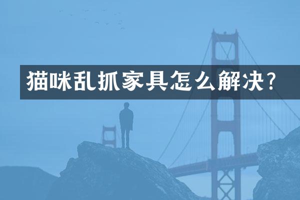 猫咪乱抓家具怎么解决？