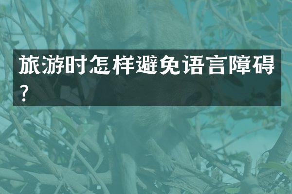 旅游时怎样避免语言障碍？