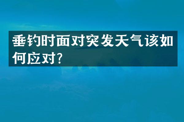 垂钓时面对突发天气该如何应对？
