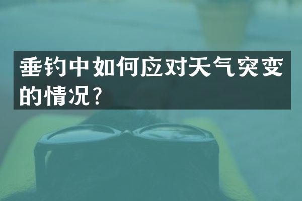 垂钓中如何应对天气突变的情况？