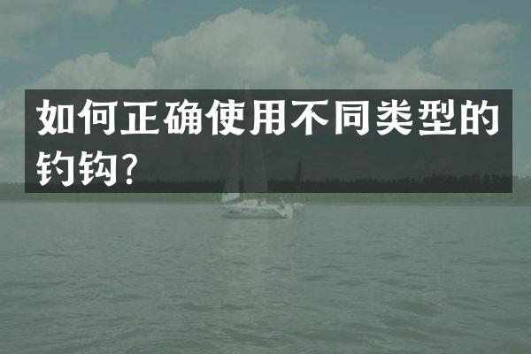 如何正确使用不同类型的钓钩？