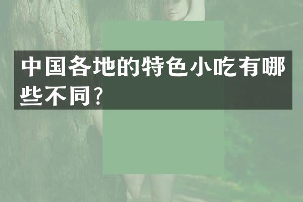 中国各地的特色小吃有哪些不同？