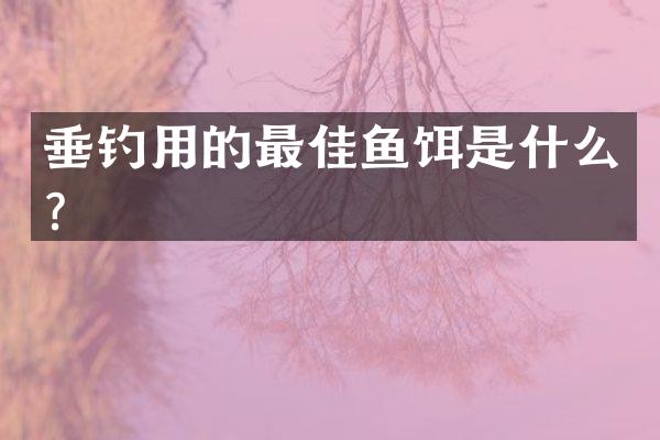 垂钓用的最佳鱼饵是什么？