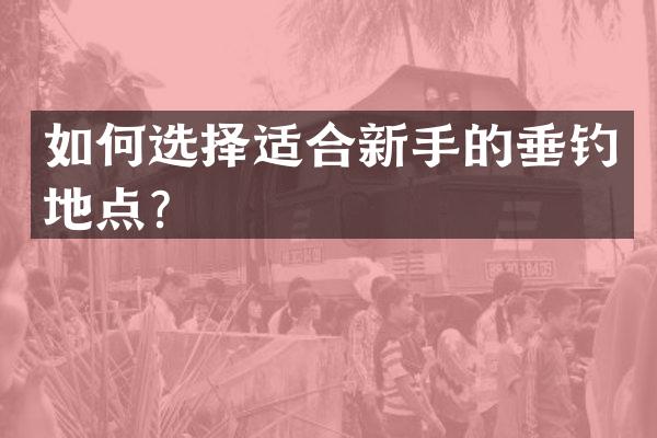 如何选择适合新手的垂钓地点？