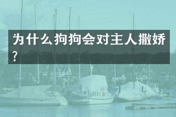 为什么狗狗会对主人撒娇？