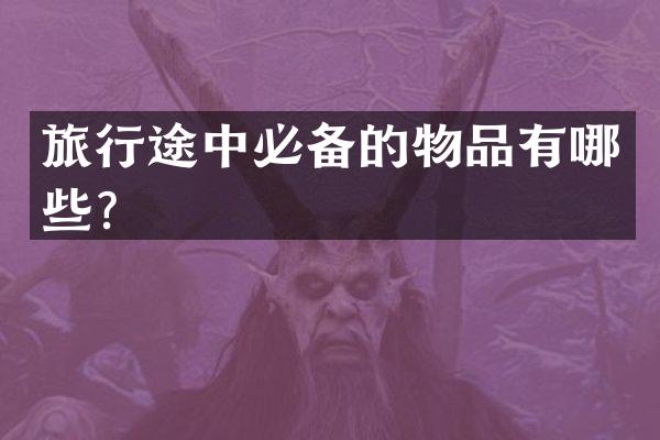 旅行途中必备的物品有哪些？