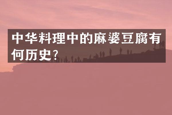 中华料理中的麻婆豆腐有何历史？