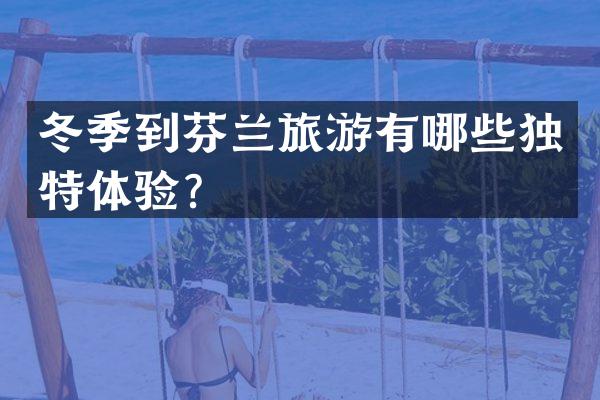 冬季到芬兰旅游有哪些独特体验？