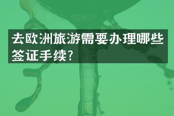 去欧洲旅游需要办理哪些签证手续？