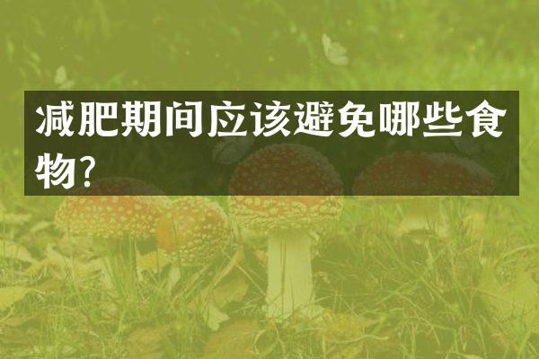 减肥期间应该避免哪些食物？