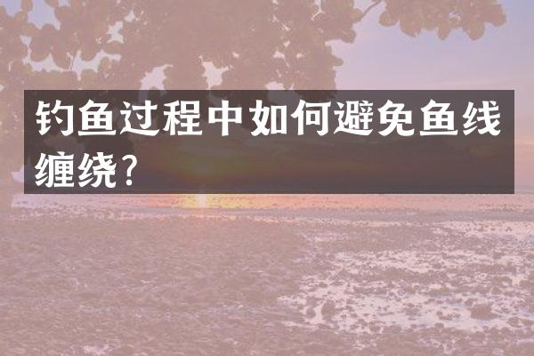 钓鱼过程中如何避免鱼线缠绕？