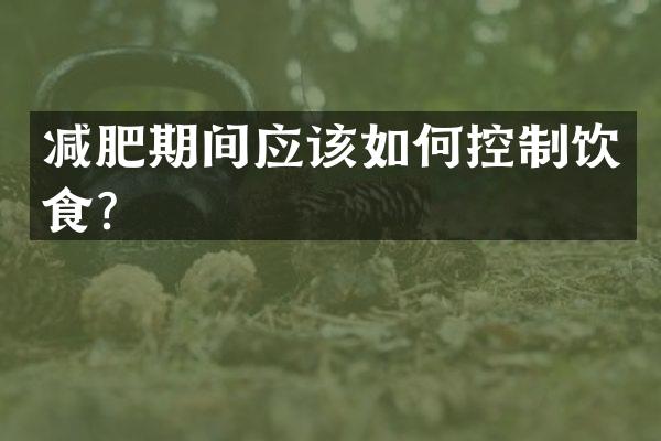 减肥期间应该如何控制饮食？