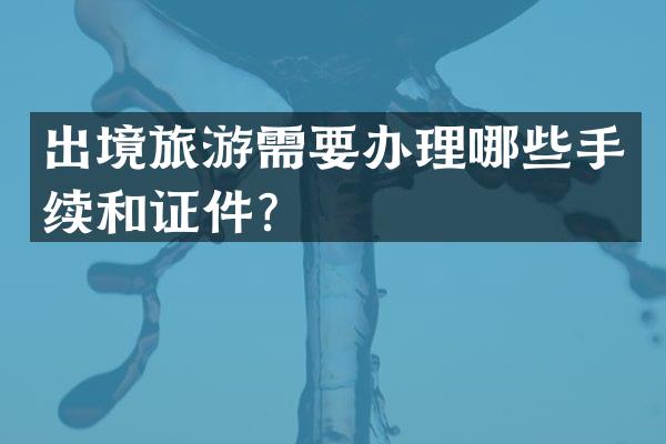出境旅游需要办理哪些手续和证件？