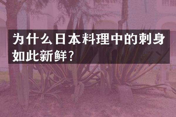 为什么日本料理中的刺身如此新鲜？