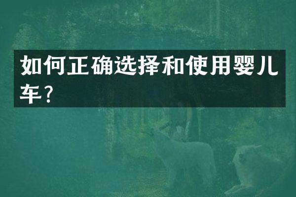 如何正确选择和使用婴儿车？