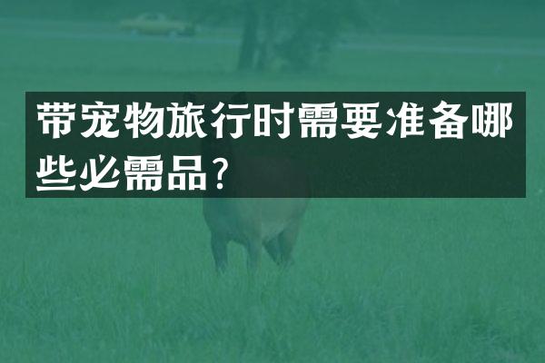 带宠物旅行时需要准备哪些必需品？