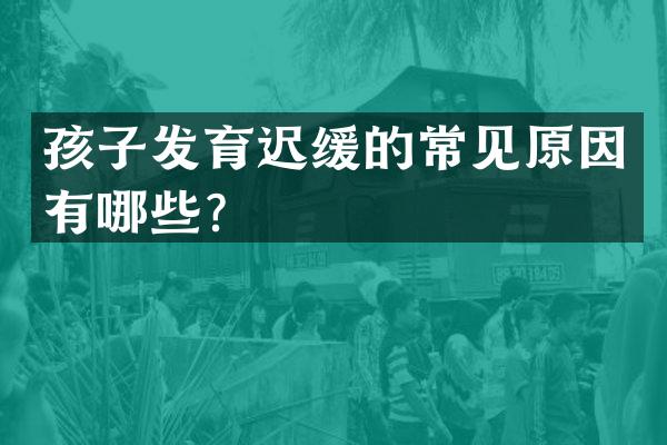 孩子发育迟缓的常见原因有哪些？