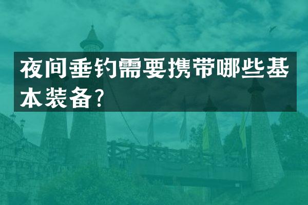 夜间垂钓需要携带哪些基本装备？
