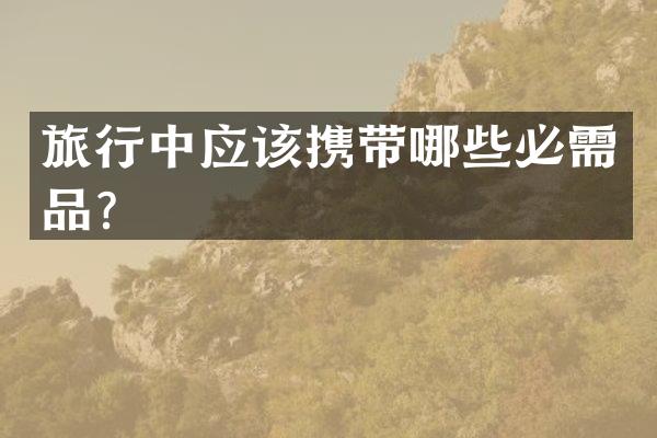 旅行中应该携带哪些必需品？