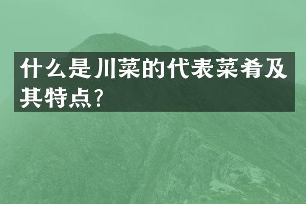 什么是川菜的代表菜肴及其特点？