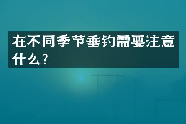 在不同季节垂钓需要注意什么？