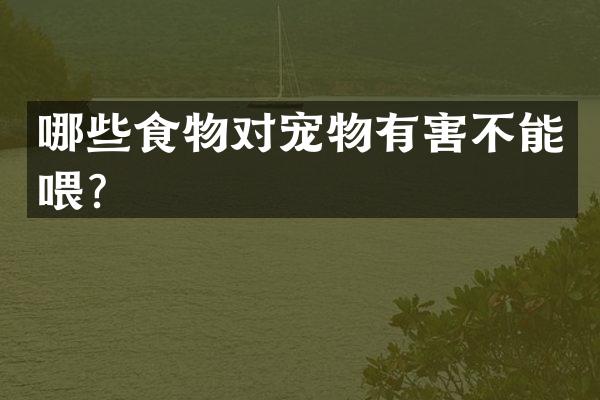 哪些食物对宠物有害不能喂？