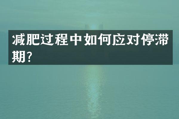减肥过程中如何应对停滞期？