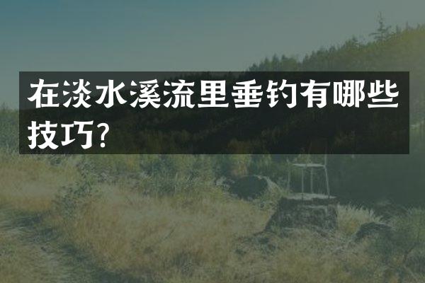 在淡水溪流里垂钓有哪些技巧？