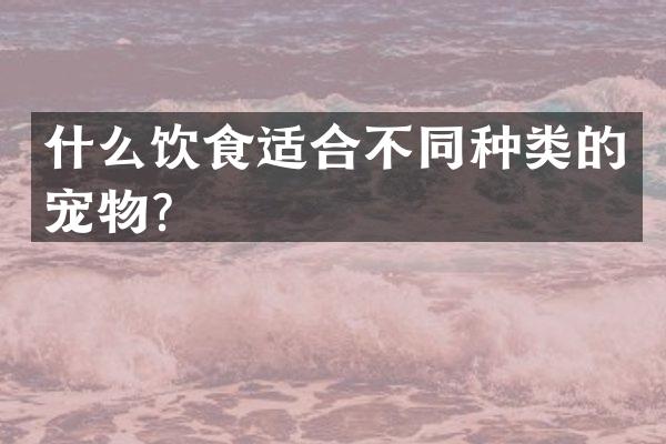 什么饮食适合不同种类的宠物？
