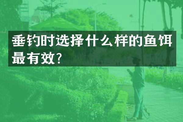 垂钓时选择什么样的鱼饵最有效？