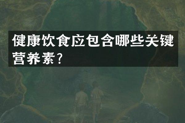 健康饮食应包含哪些关键营养素？
