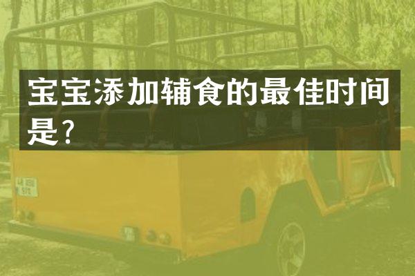 宝宝添加辅食的最佳时间是？