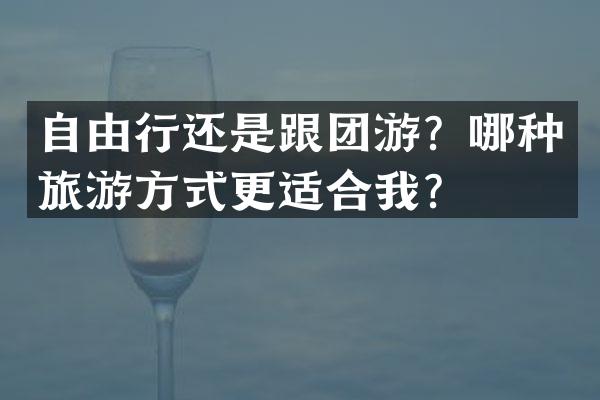 自由行还是跟团游？哪种旅游方式更适合我？