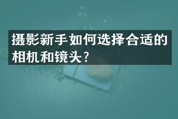 摄影新手如何选择合适的相机和镜头？