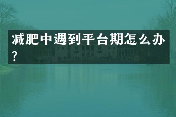 减肥中遇到平台期怎么办？