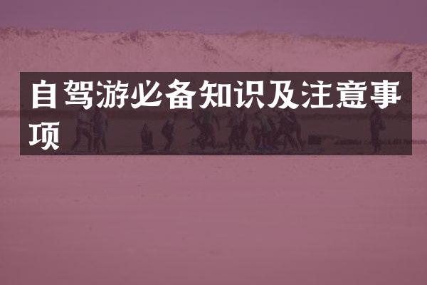 自驾游必备知识及注意事项