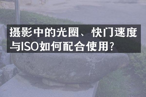 摄影中的光圈、快门速度与ISO如何配合使用？