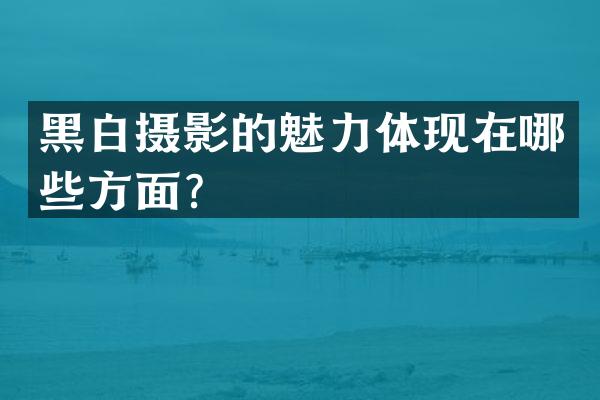 黑白摄影的魅力体现在哪些方面？